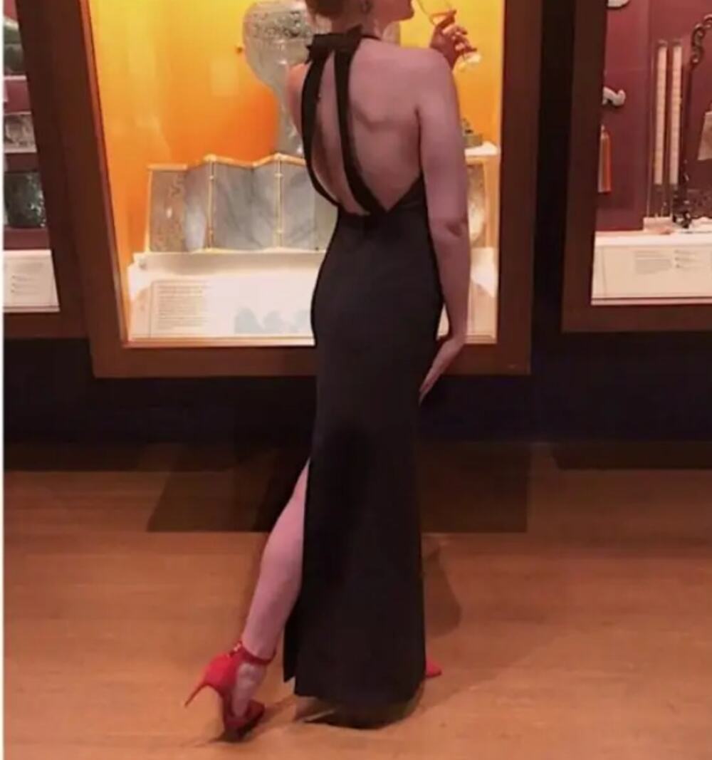 Badgley Mischka Black Bow Gown Size 14 Breakfast Tiffanys Formal Designer $740